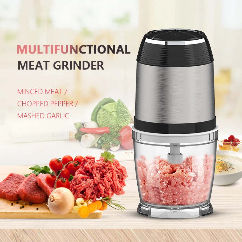 Meat Grinder Electric /Food Processor 0.6 stainless Steel Meat Blender Food Chopper for Meat with 4 blades