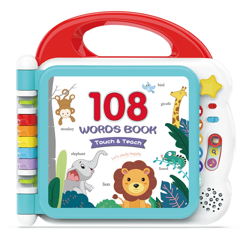 Learning Friends English-Chinese 108 Words Book Early Learning Education Toys with Activity Guide for Baby Boys Girls Gifts