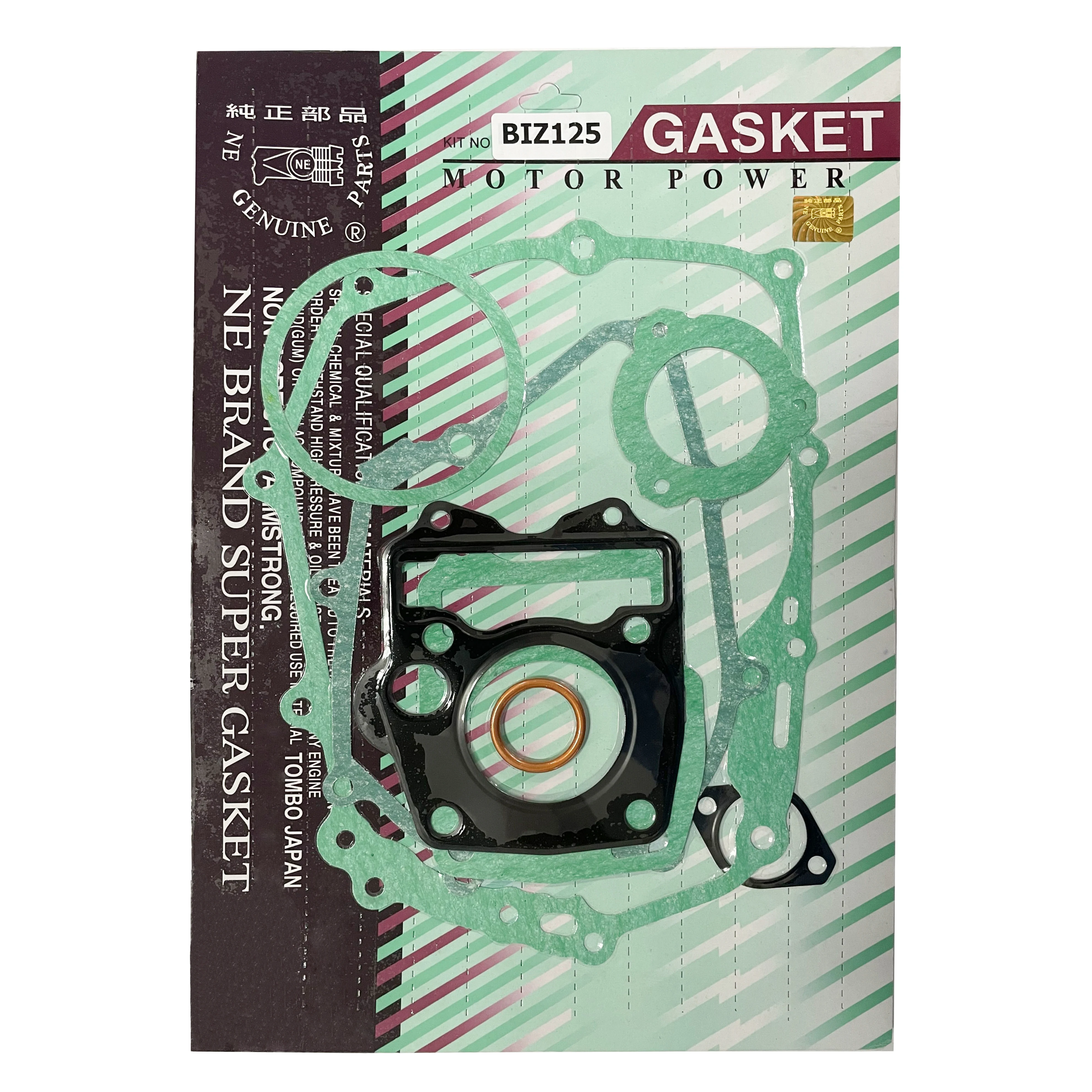 Motorcycle engine spare parts CG125 full gasket set photo for tvs apache gasket parts bajaj pulsar 150