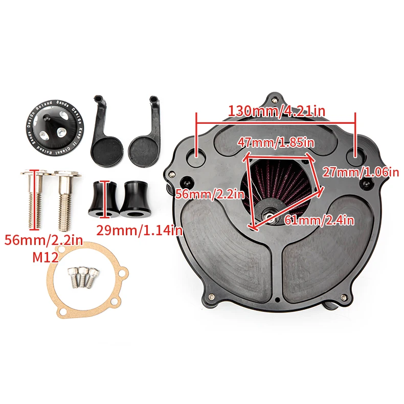 Modification Accessory CNC Aluminium Alloy turbine tip Intakes Cleaner Motorcycle Air Filter For Harley XL883 XL1200