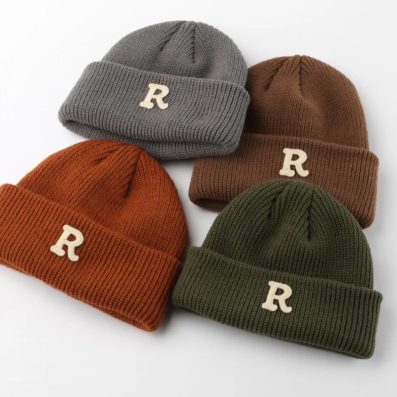 New Fashion Unisex Winter Knitted Y2k Solid Color Beanie Hat With Custom Logo