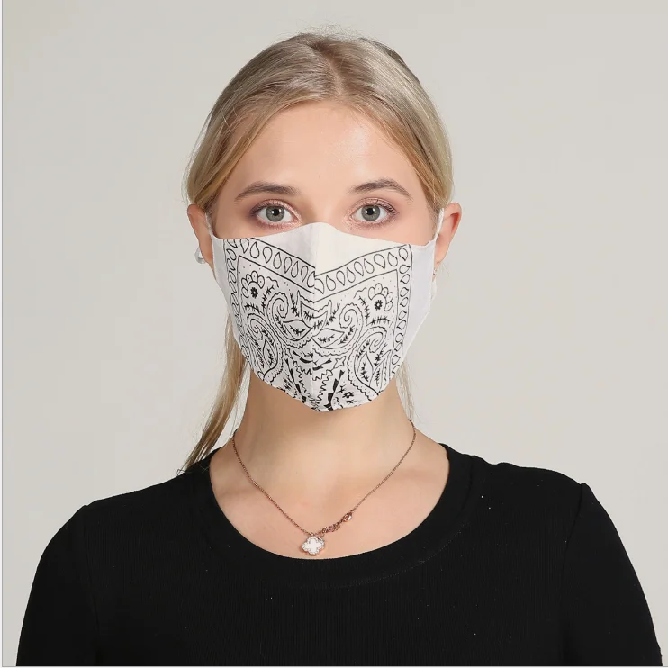 
Cotton fabric African bandana pattern face cover anti dust washable fashion M.A.S.K 