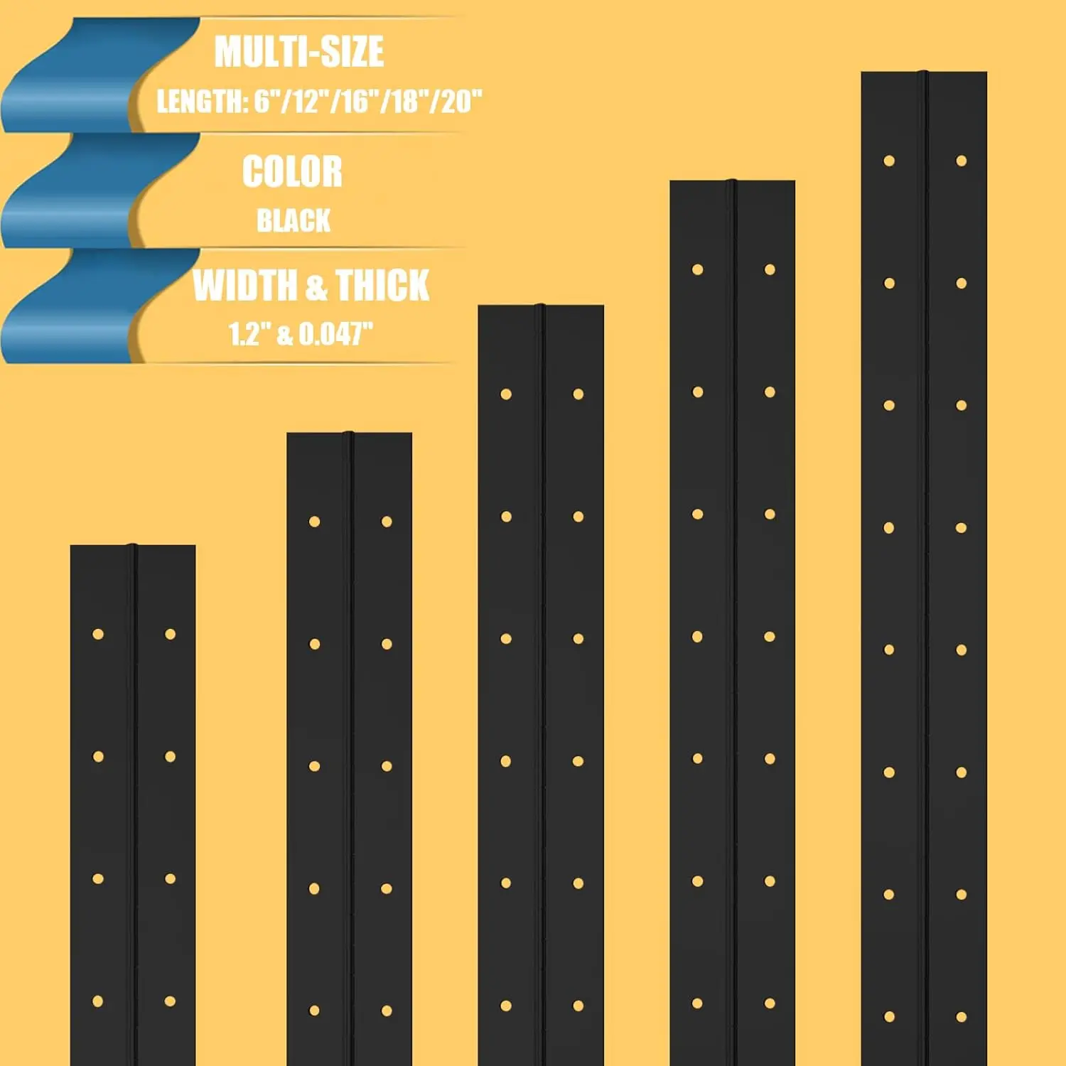 Leaf Thickness Heavy Duty Stainless Steel 12inch Piano Hinge Continuous Hinge with Screws for Cabinet Boat Door