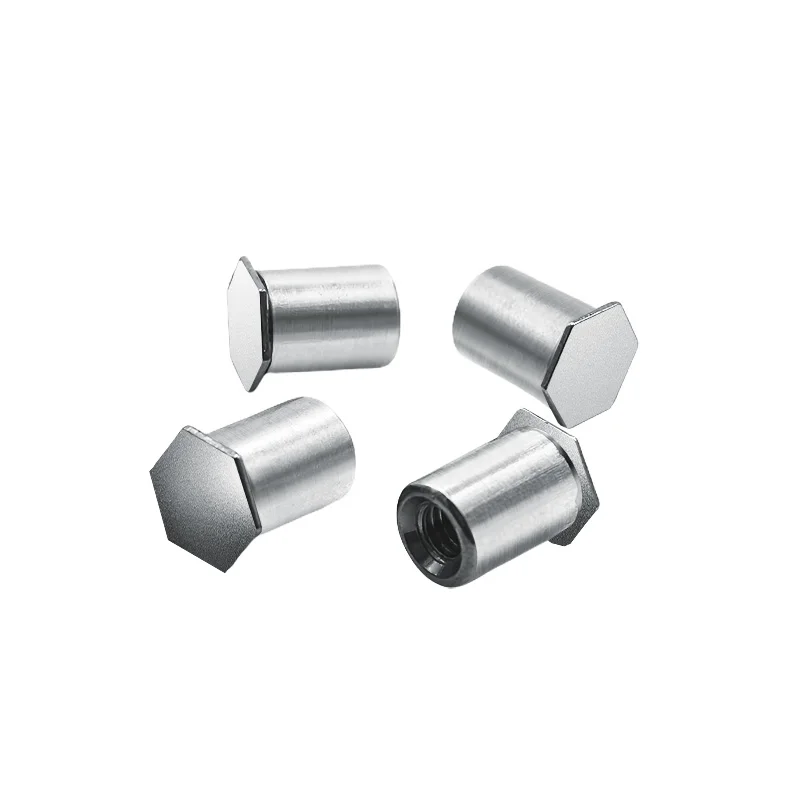 Высокое качество резьбовое отверстие с открытой резьбой самозаклинивание шестиугольная гайка плоской головкой нержавеющая сталь углеродистая
