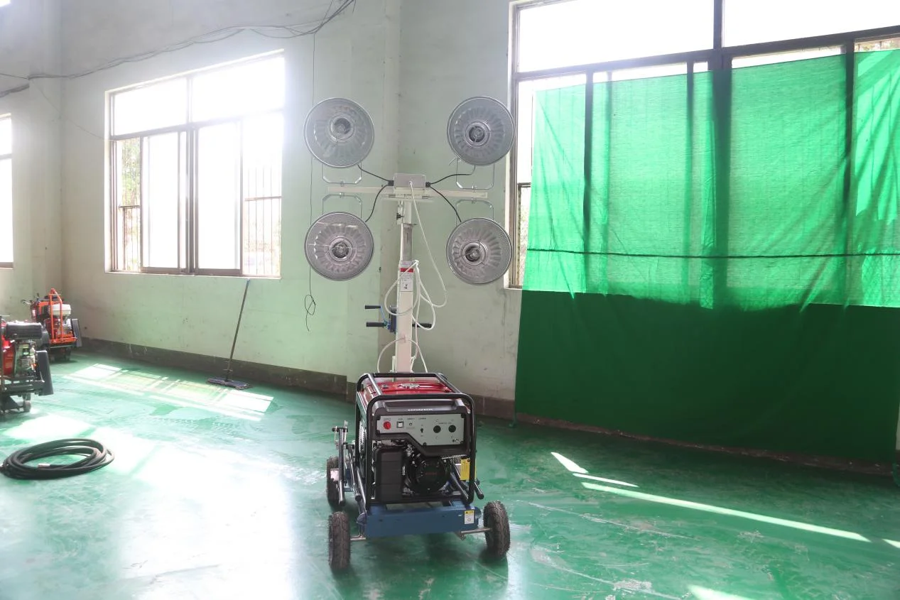 big power diesel engine Trailer 220V 400W LED Mobile Solar Light Towers