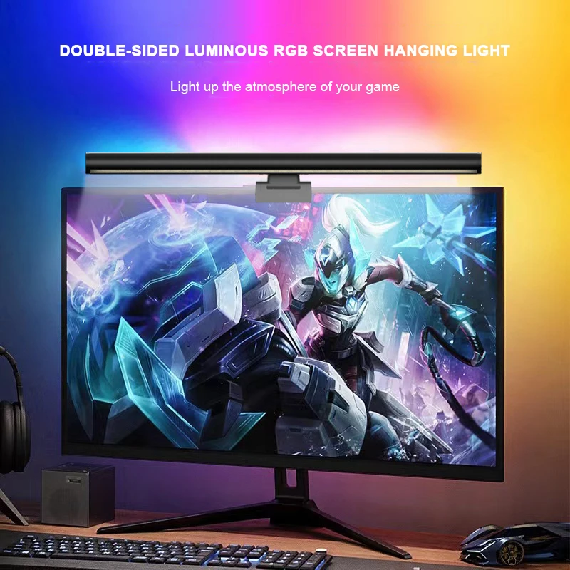 Dimmable Office Computer Eye Caring Table Study Reading Monitor RGB Screen Hanging Light
