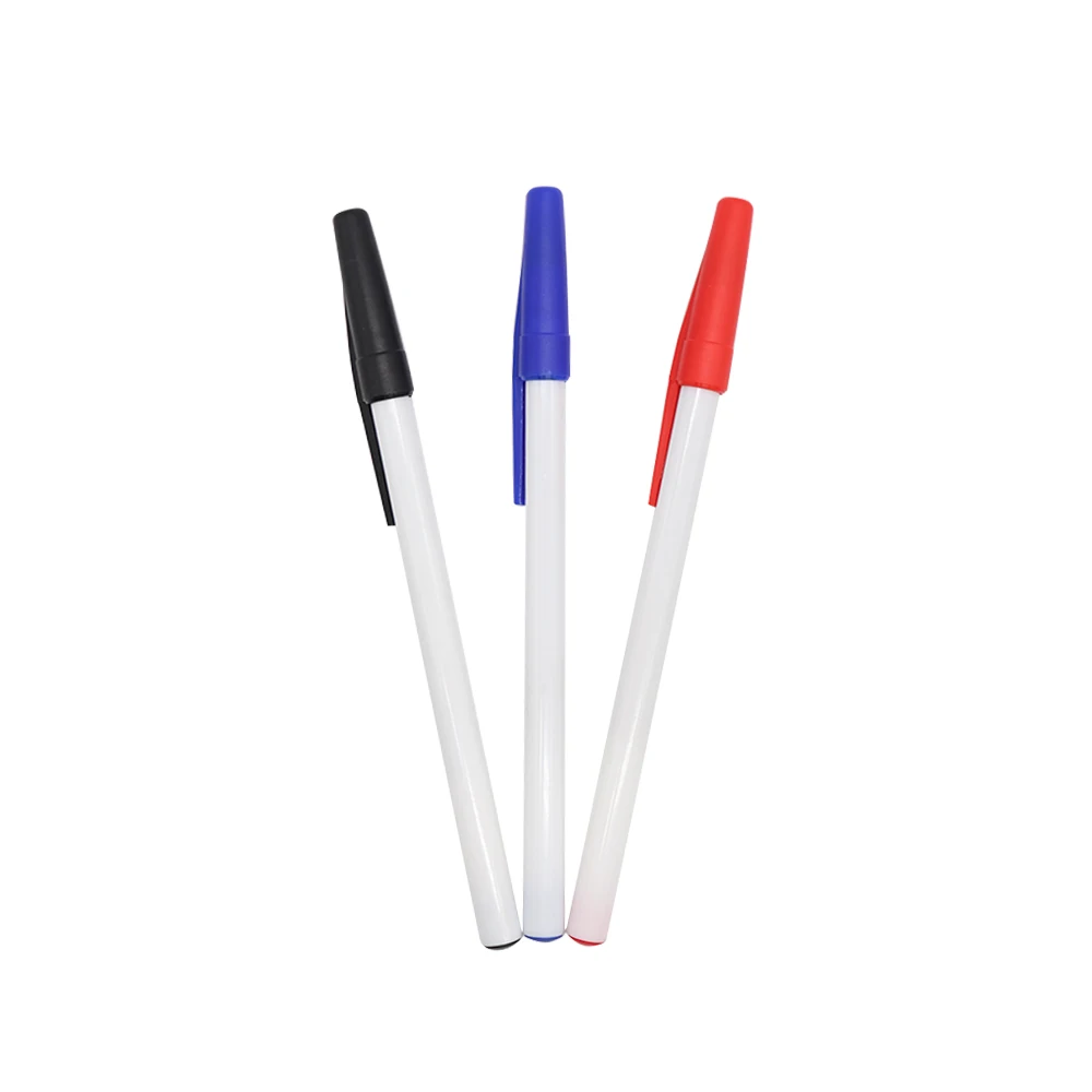 Best selling promotional pen cheap film printing accept custom logo ball pens with cap