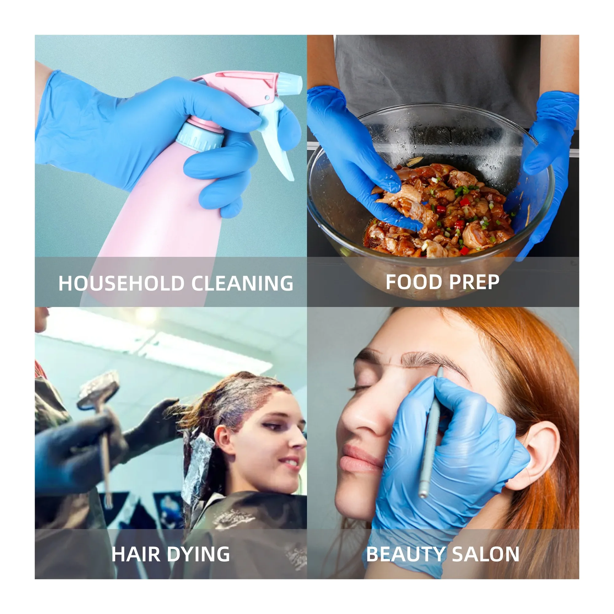 Wholesale Nitrile gloves High Quality Powder Free Disposable Medical Tattoo Beauty Food Rubber Pure Nitrile examination glove