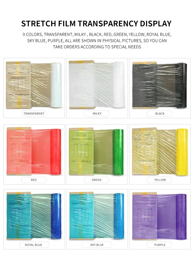 
Factory Price Soft 500mm Pallet Wrapping Film Roll 23 Micron Stretch Film Wrap For Hand Use 