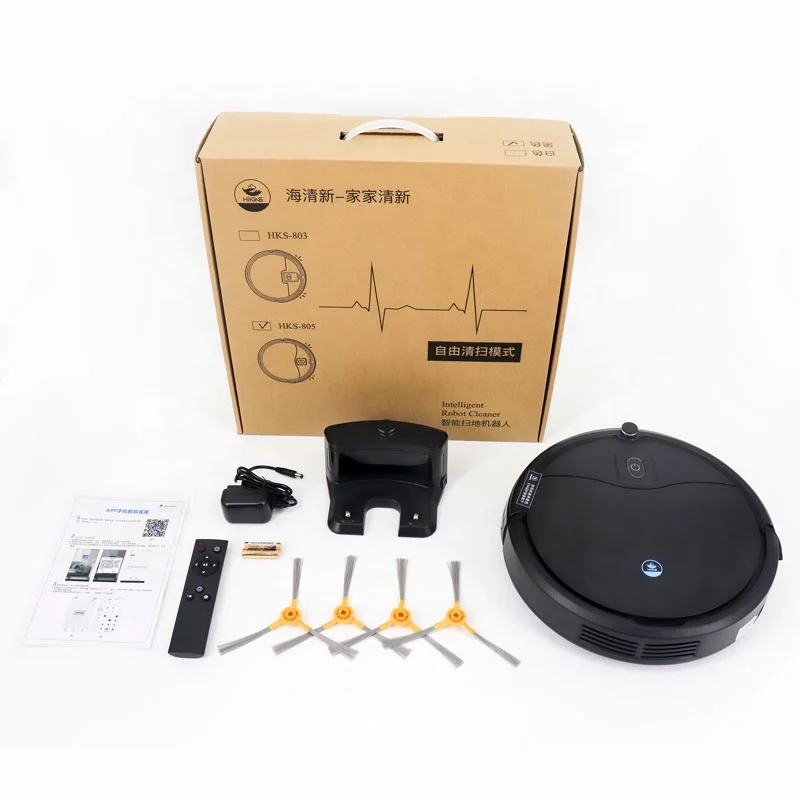 Factory Price Remote Control Gyroscope Navigation Automatic Robot Vacuum Cleaner HKS-805