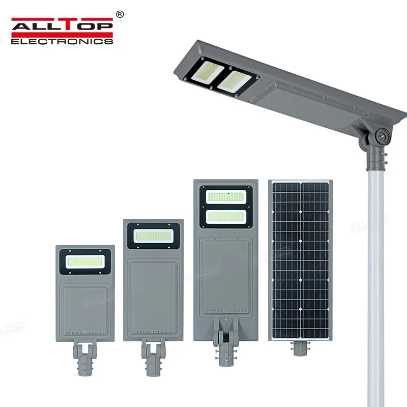 ALLTOP High lumen IP65 outdoor mounted integrated 40 60 100 watt all in one solar led streetlight