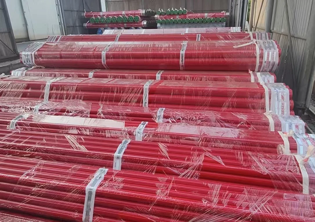 ASTM A53 RAL3000 красная эпоксидная окрашенная стальная труба пожаротушения