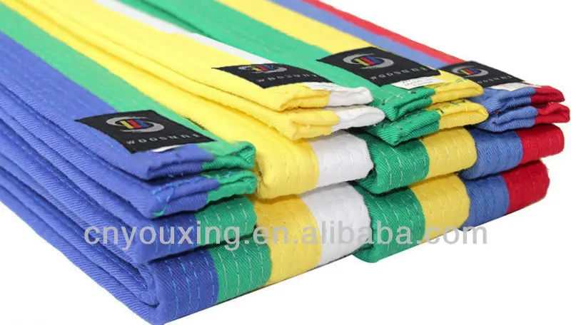 Taekwondo/Karate Belt/ Martial Arts Belts white+yellow color