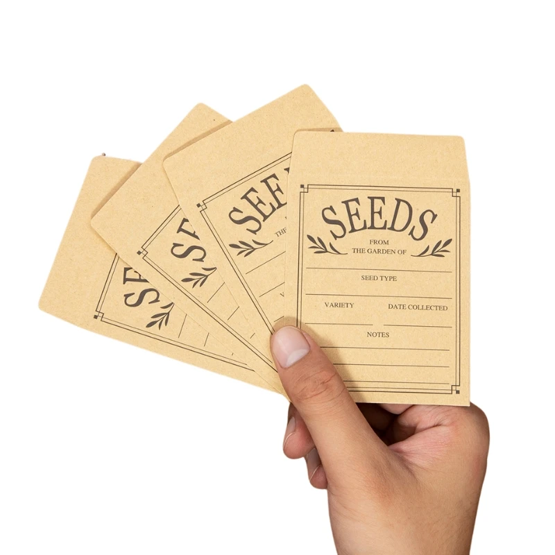 High Quality Custom 8x10 cm Self Sealing Small Mini Home and Garden Use Seeds Bag Packet Kraft Paper Seed Envelope