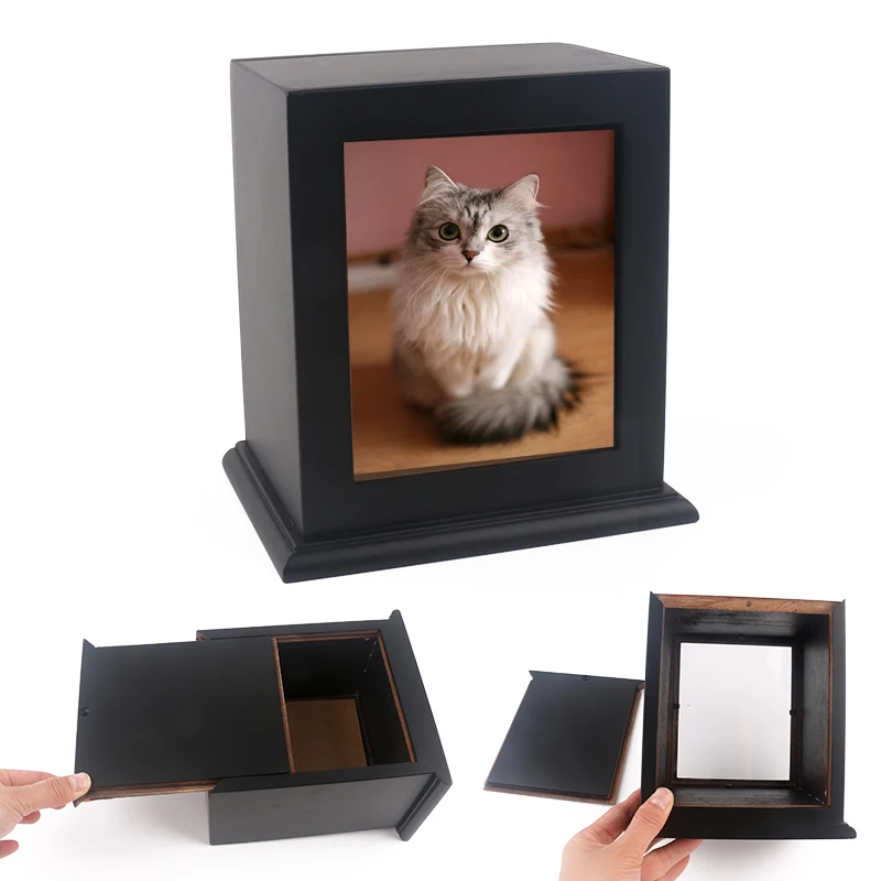 urna para mascota de madera cinerary casket pet urnas with photo frame wooden urn for pet ashes urn for cremation ashes