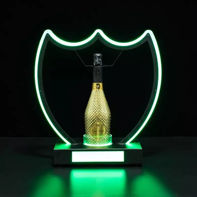 Night club Led light bottle holder bar shelf / bar liquor bottle stand / wireless led acrylic LED Bottle Presenter