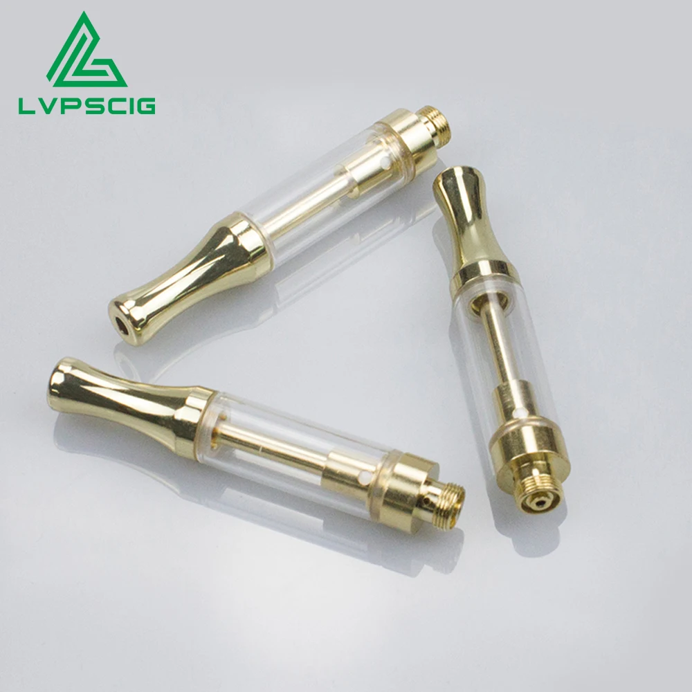 Доступно OEM 510 cbd стеклянный резервуар Золотой металлический мундштук корзина 0 5 мл 1 картридж для