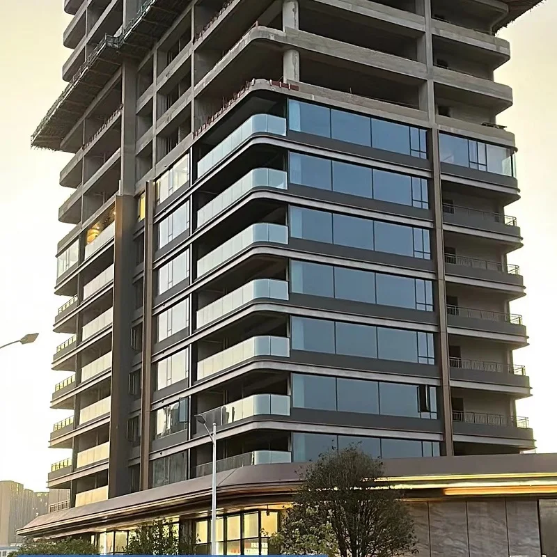 Zonron unitized Glass Facade energy saving Thermal break aluminum building exterior decorative Curtain wall glass curtain panel