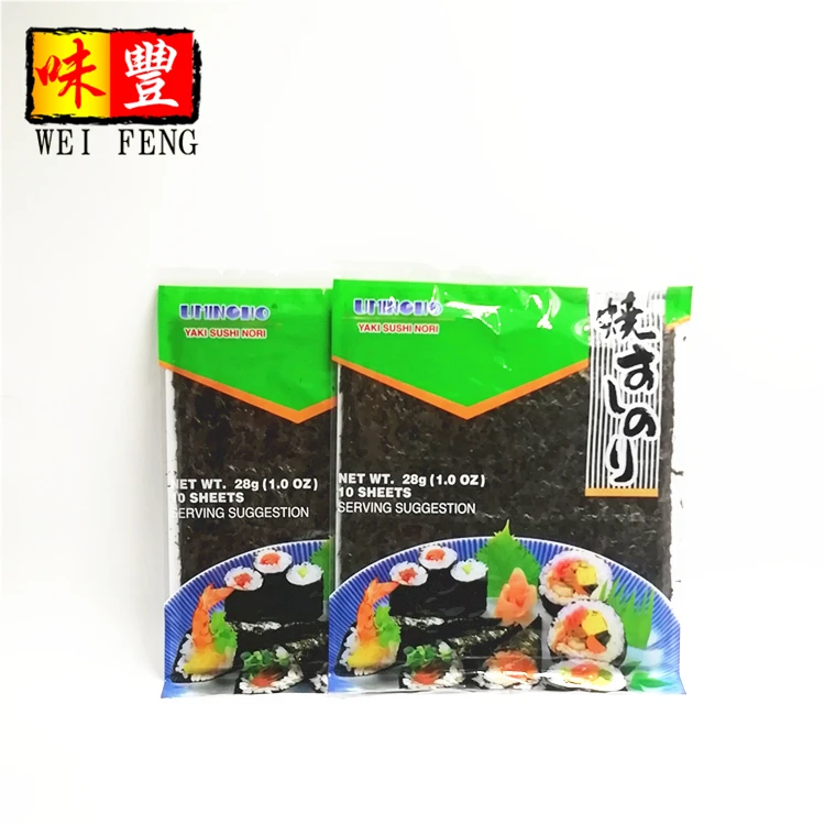 OEM Factory Wholesale Price 10 pcs / bag Japanese Food Sushi Nori Sheets Seaweed Roasted