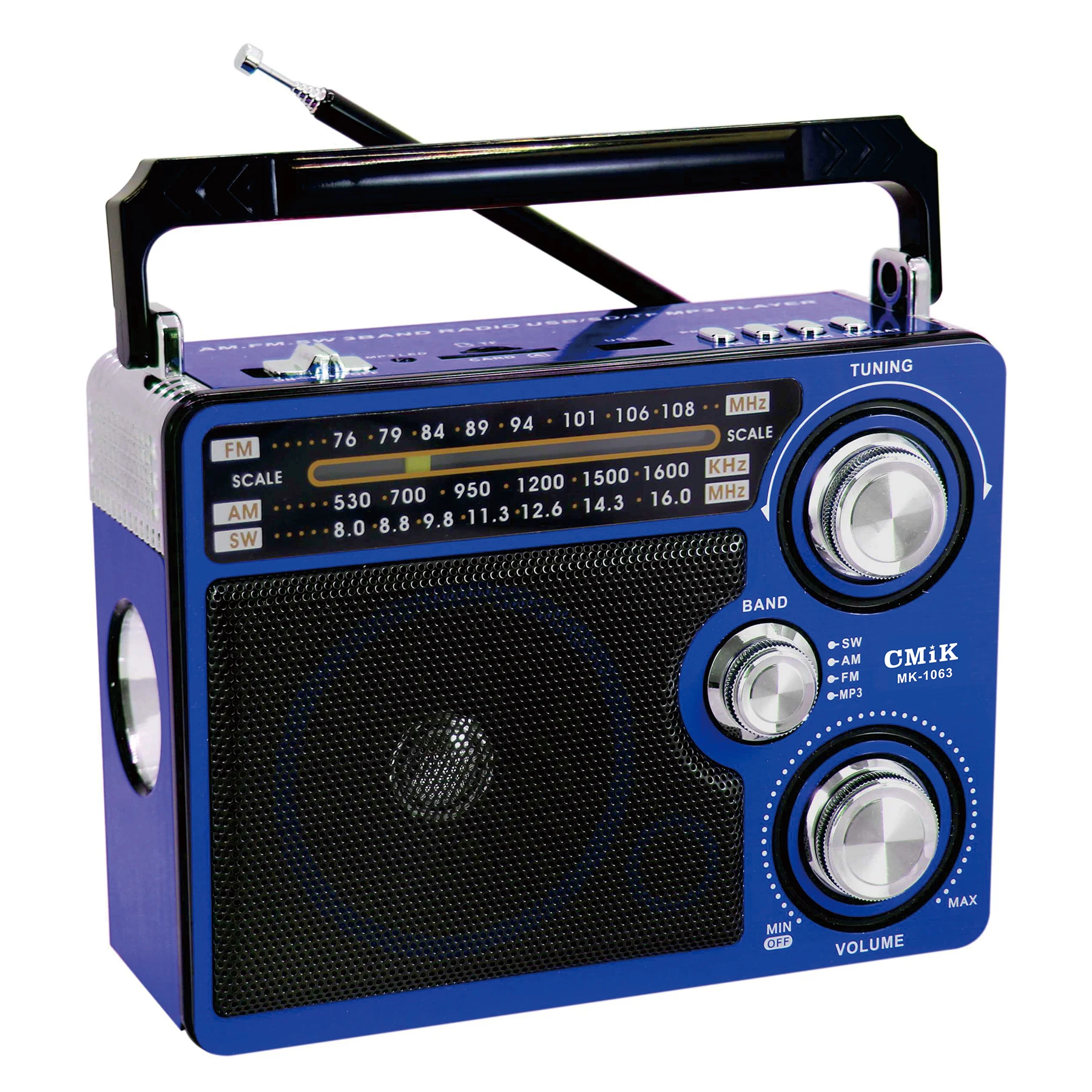 Cmik mk-1063 классический radyo аккумуляторная рукоятка am/fm/sw с факелом домашнее