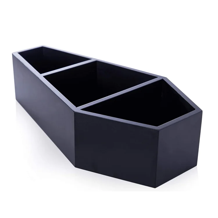 2022 Wooden Crafts Coffin Shelf Black Hanging Wooden Shelf For Wall Or Table Top