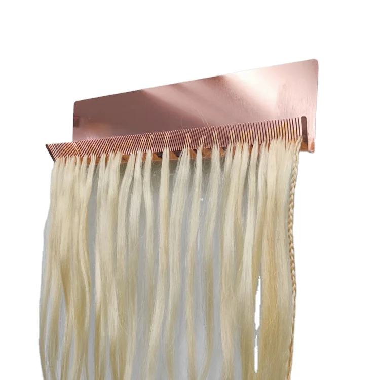 wholesale Stainless Steel Rose Gold Wall Hanging hair extension tool wig hair extension display rack with suction cups