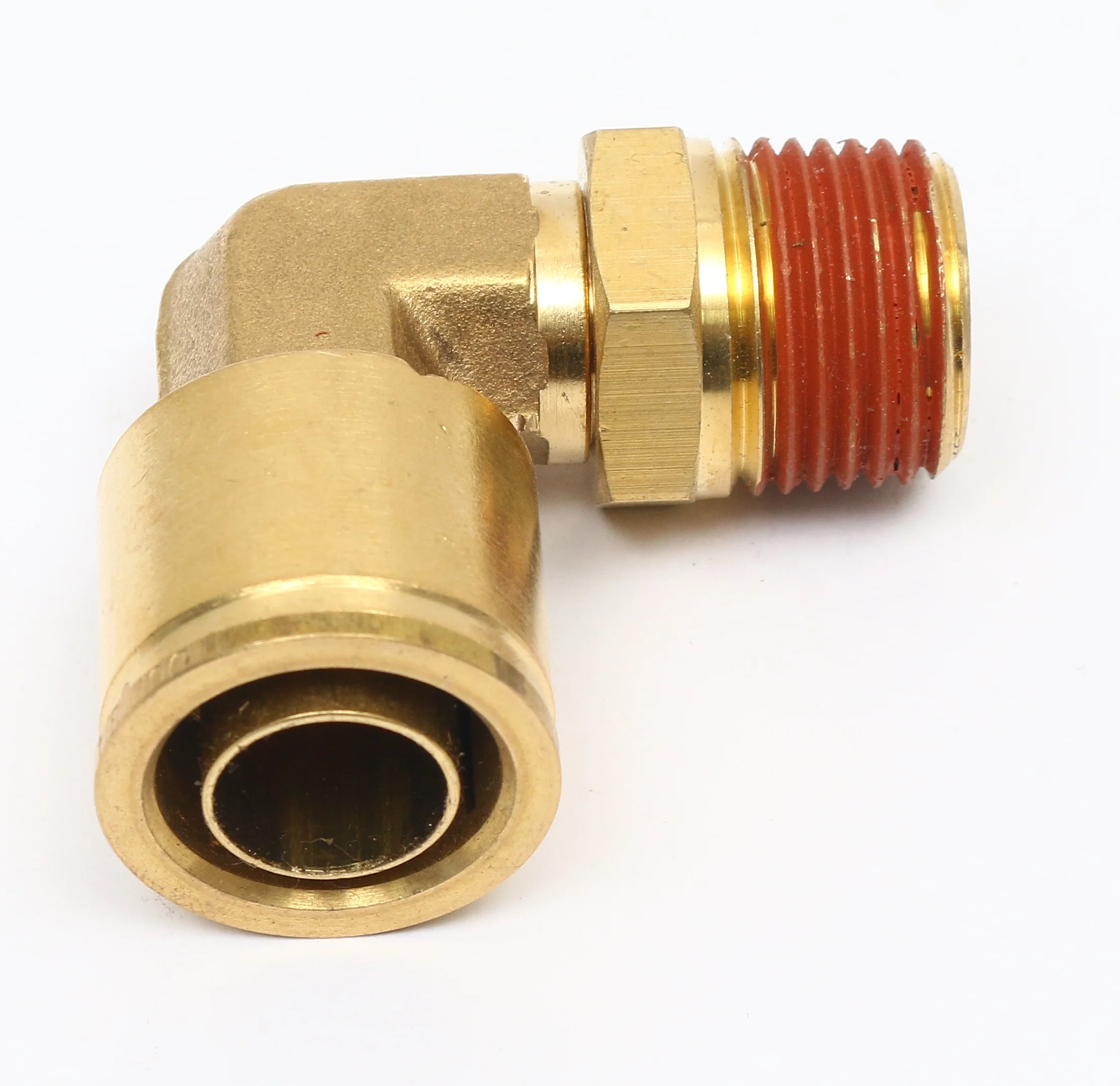 Custom high quality 90 degree lbow brass swivel male NPT dot air fittings  brass quick connecctors