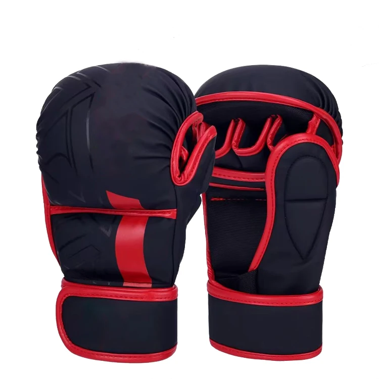 Low MOQ highest quality customized boxing fighting MMA Gloves cage ring mma gloves cowhide leather custom logo mma gloves