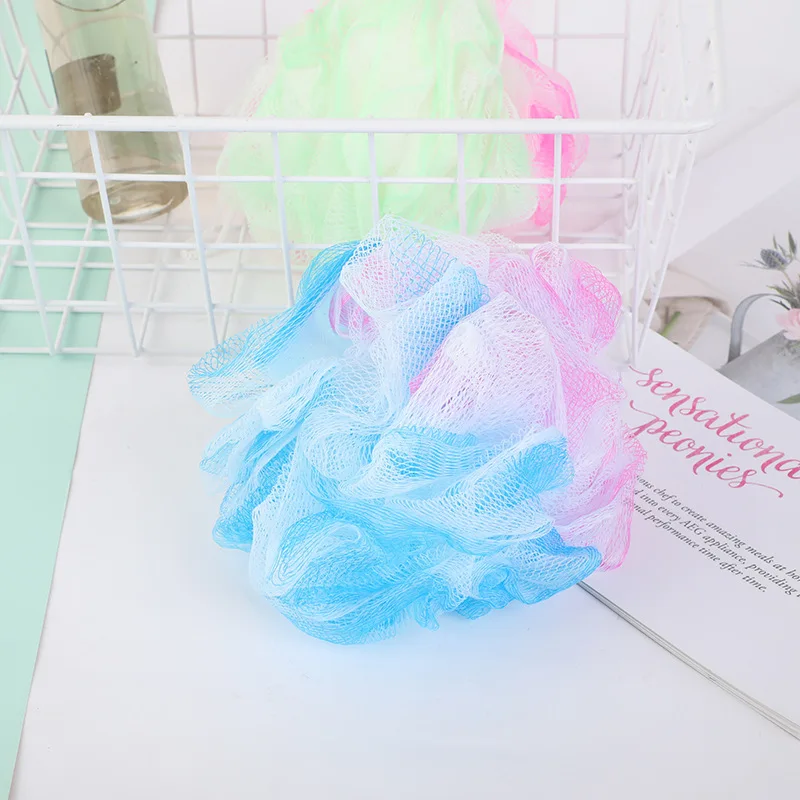 Оптовая продажа изготовленные на заказ Разноцветные ворсинки очень большой сетчатый пуф Luffa Loufa мягкая губка для