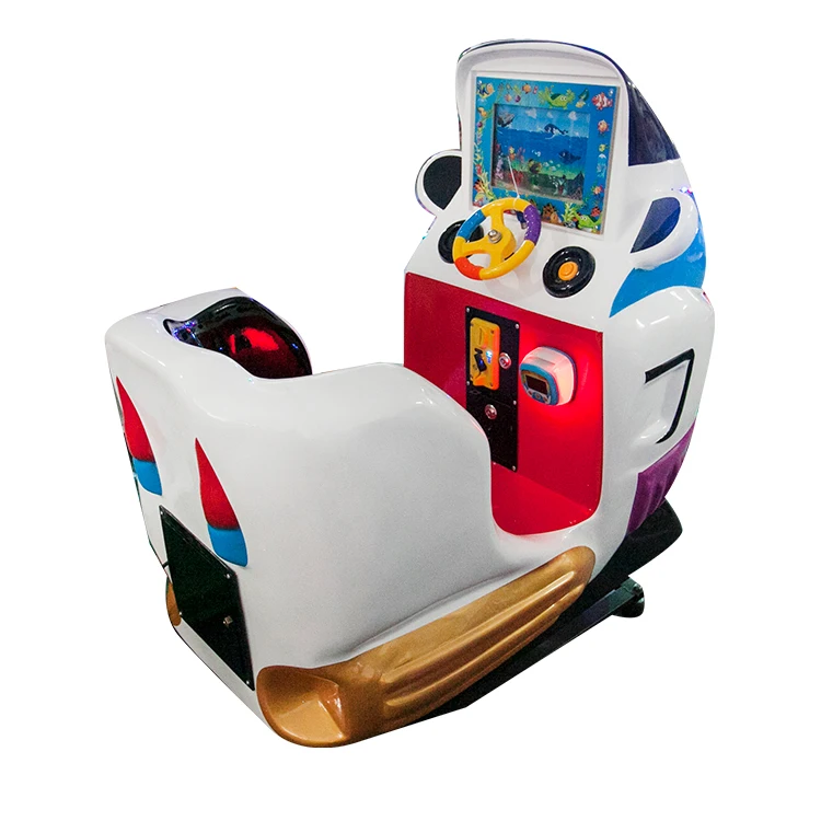 Colorful fun indoor children amusement entertainment amusement  video gaming machines coin operated games swing for kids