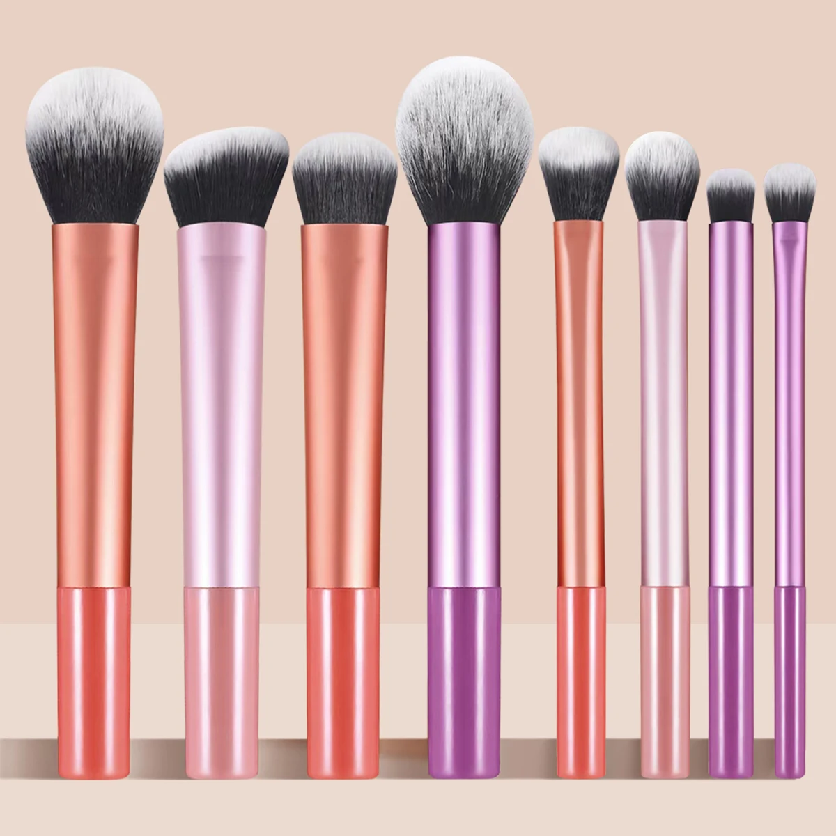 hot sale Beauty and personal accessories makeup brush set with cosmetics bag professional 8pcs makeup brushes with makeup sponge