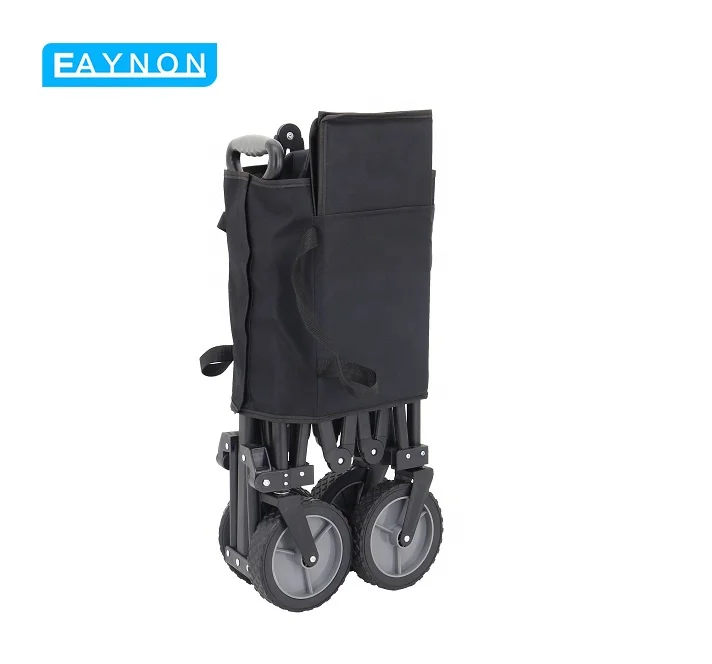Eaynon Beach wagon Folding wagon Cargo Trolley Foldable Utility Trolley Multi Terrain Trailer Pull Outdoor Patio Garden Cart
