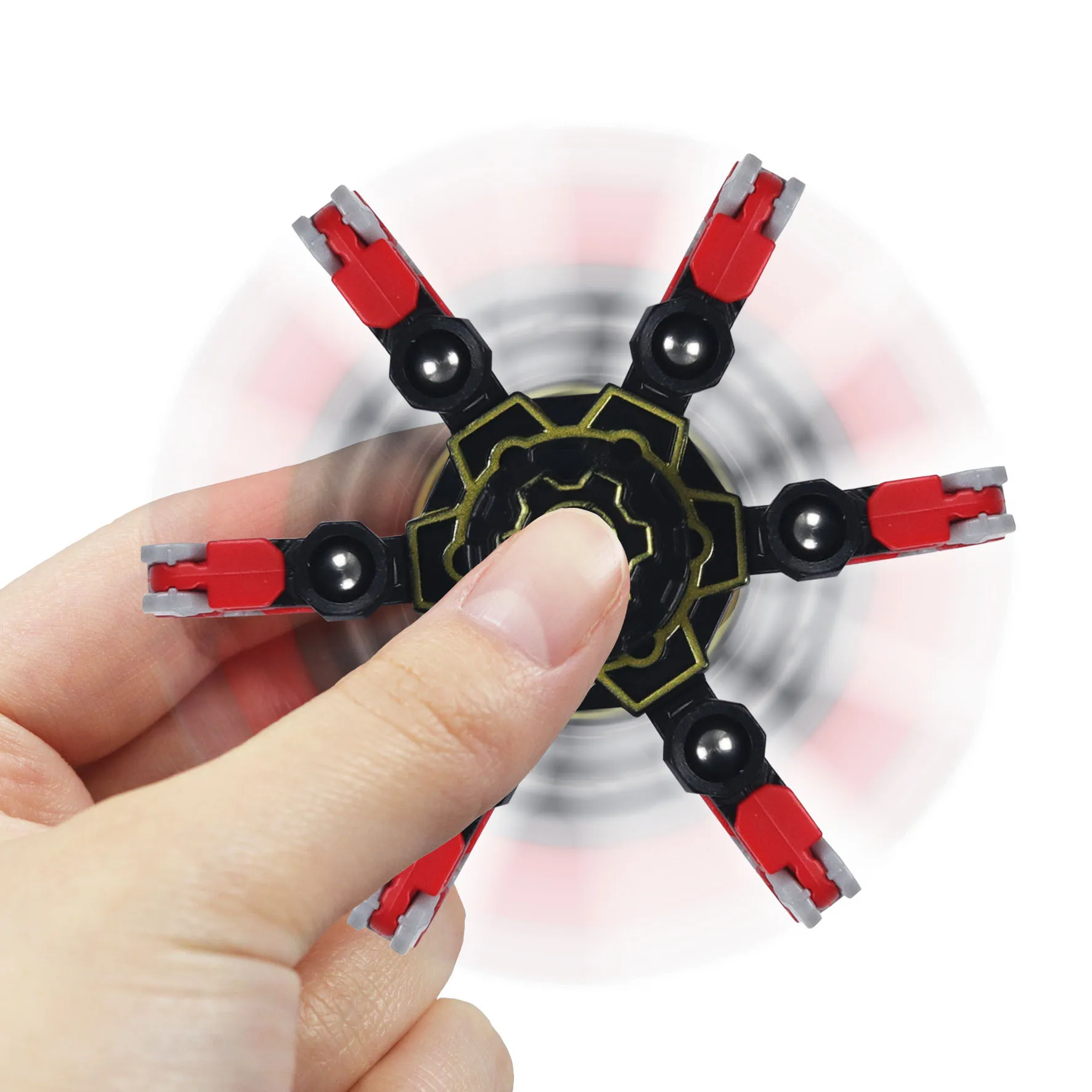 Hot Sale Glow in the Dark Fingertip Mechanical Gyro Chain Deformation Robot Gyro Toy Fingertip Spinner Transformable Fidget Toy
