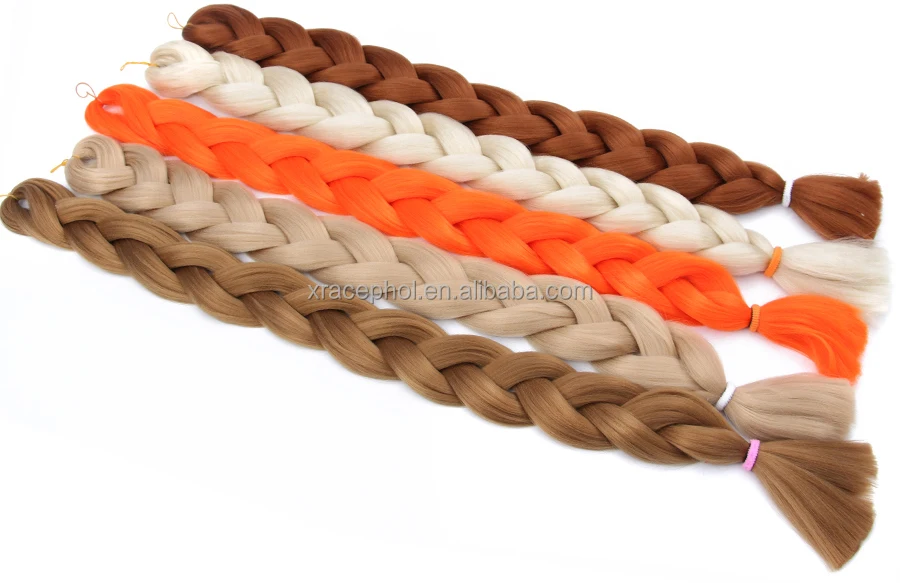 Wholesale 82inch Silky Bulk Braiding Hair High Temperature Fiber Jumbo Pre-stretched Braiding Hair