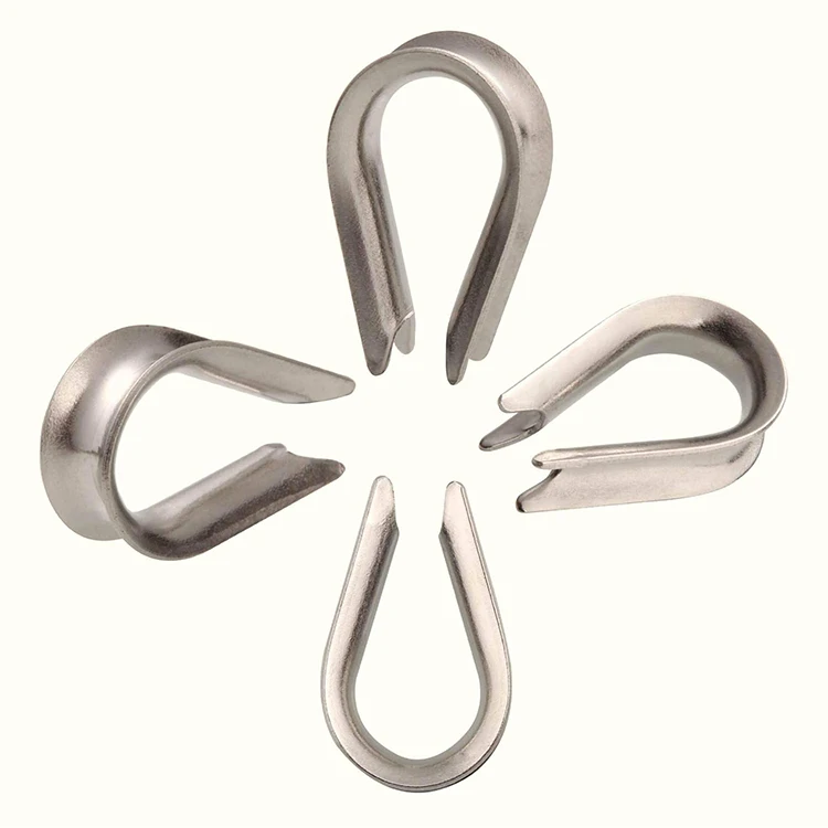 european u.s. type din 3091 din 6899b stainless steel wire rope heart ring thimble