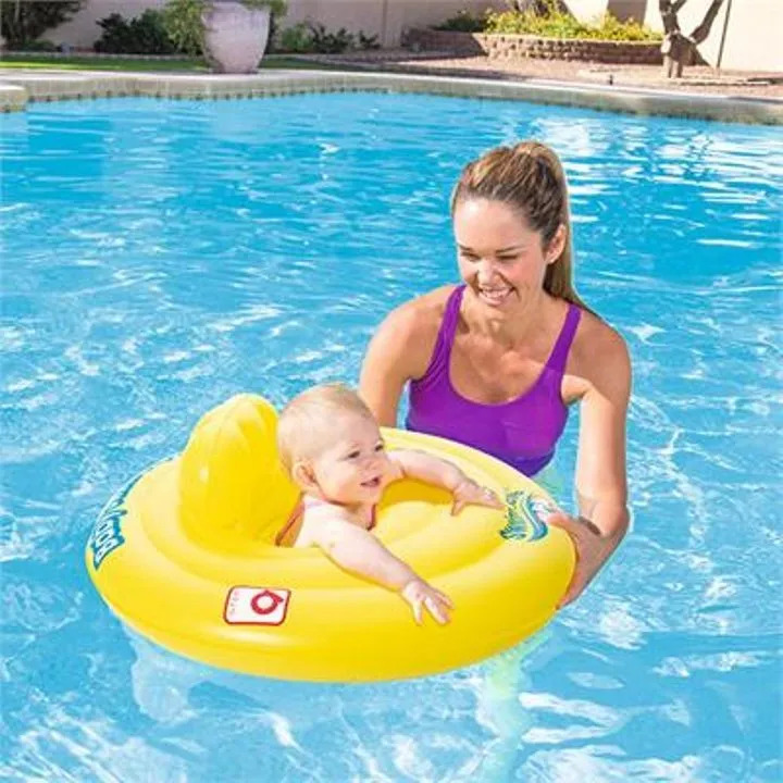 Wholesale baby swimming ring floats with safety seat mini swimming ring custom design
