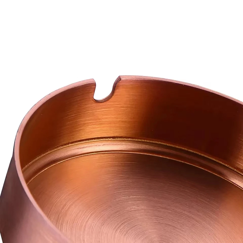 Hot Sale Stainless Steel Round Portable Windproof Custom Logo Heat Resistant Cigarette Ash Tray Cigar Metal Ashtray