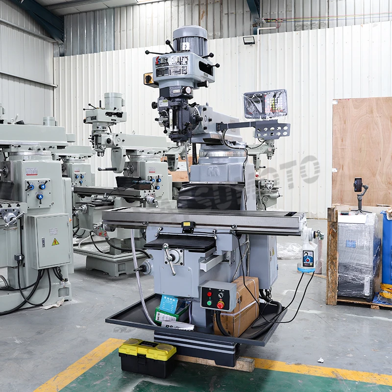 High Quality Digital Display 3 axis Conventional Swivel head Vertical-Horizontal Turret Milling Machine