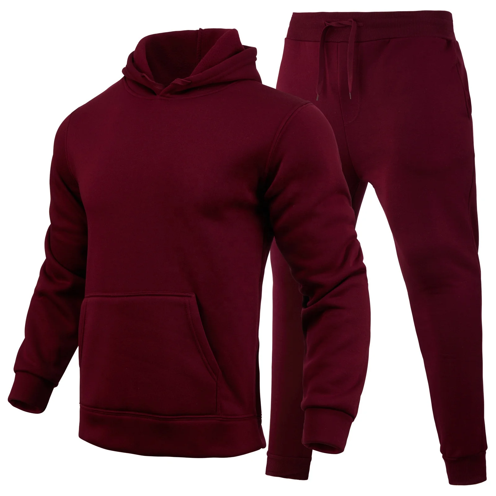 No MOQ Factory Wholesale plain color custom tech fleece tracksuit for men