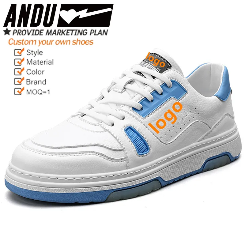 Low Moq 1 Pair Sneakers With Customer Logo Wholesale Custom Blank Sneakers Custom Men Shoes With Box Zapatos Personalizados