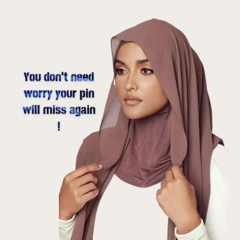 Latest fashion instant chiffon hijab with matching undercap and magnet chiffon scarf Other ethnic women shawls hijab