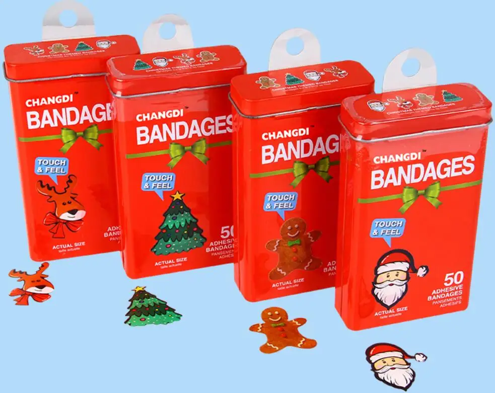 First Aid Adhesive Bandage Bandaid Printed Wound Plaster Custom Box Band Aid Cute Cartoon Bandaid