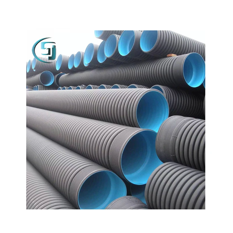 Custom Colors Hdpe pipe Hdpe double wall bellows drain pipe PE Double-wall Corrugated Pipe