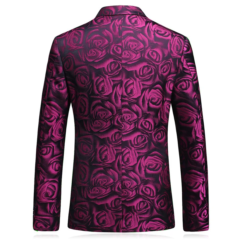Wholesale men suit 3 pieces slim fit floral printing men wedding suits party suit for men