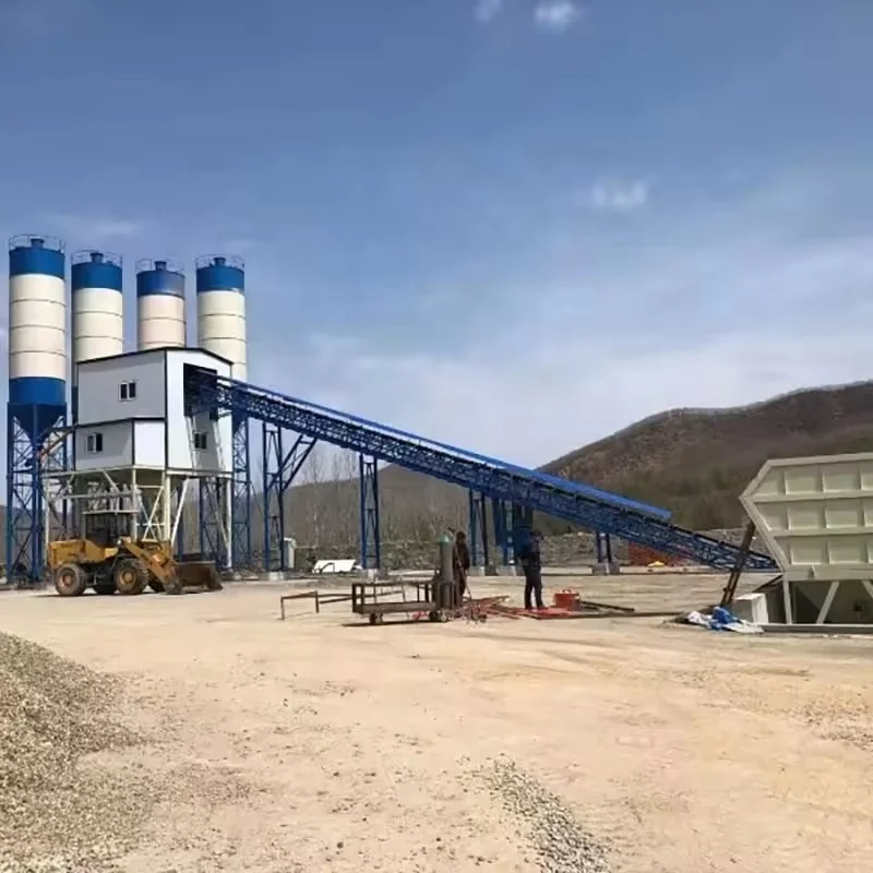 Fixed Commercial Belt Type Ready-Mix Water Chiller 60M3/H Stationary Concrete Mixing Batching Plant For Sale In Dubai