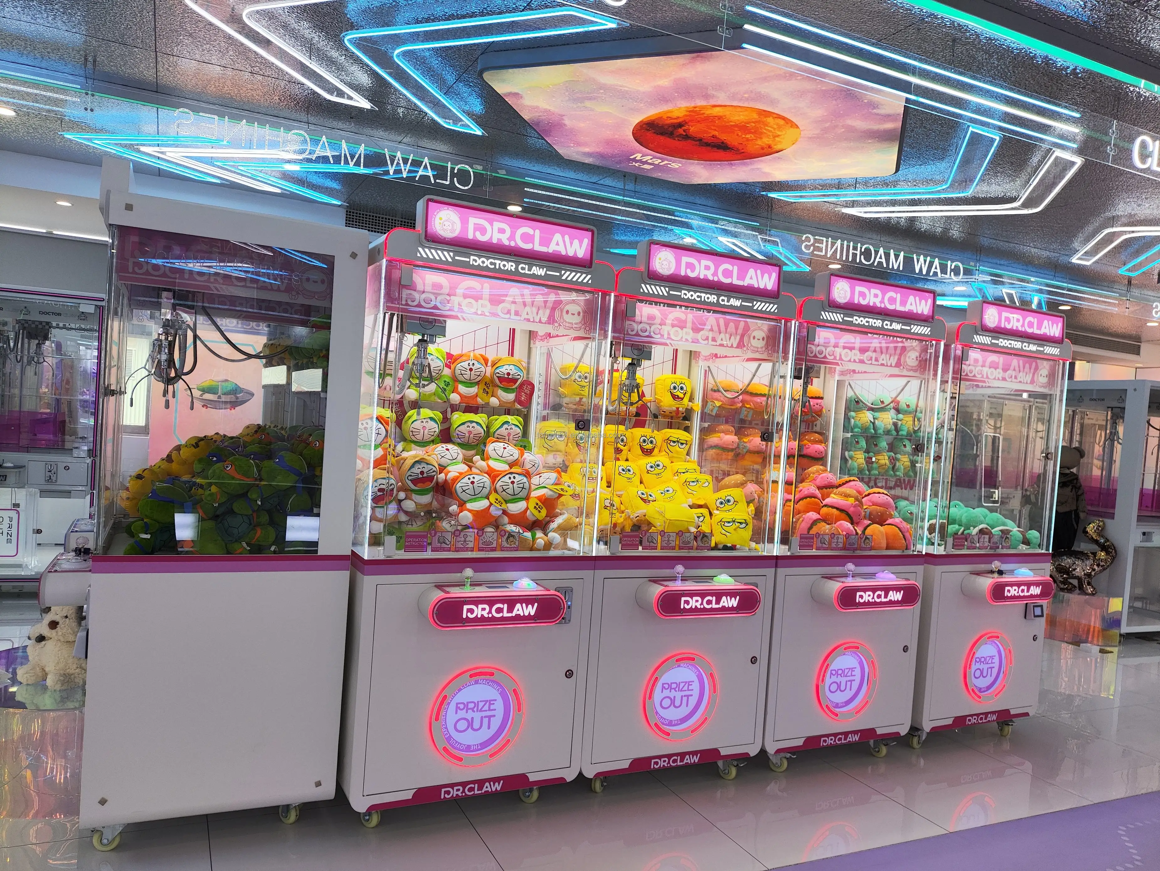 New Style Coin Operated Toy Grabbing Machine Arcade Kids Game Crane Toy Crane Claw Machine Stuffed Teddy Bear Gripping Machine