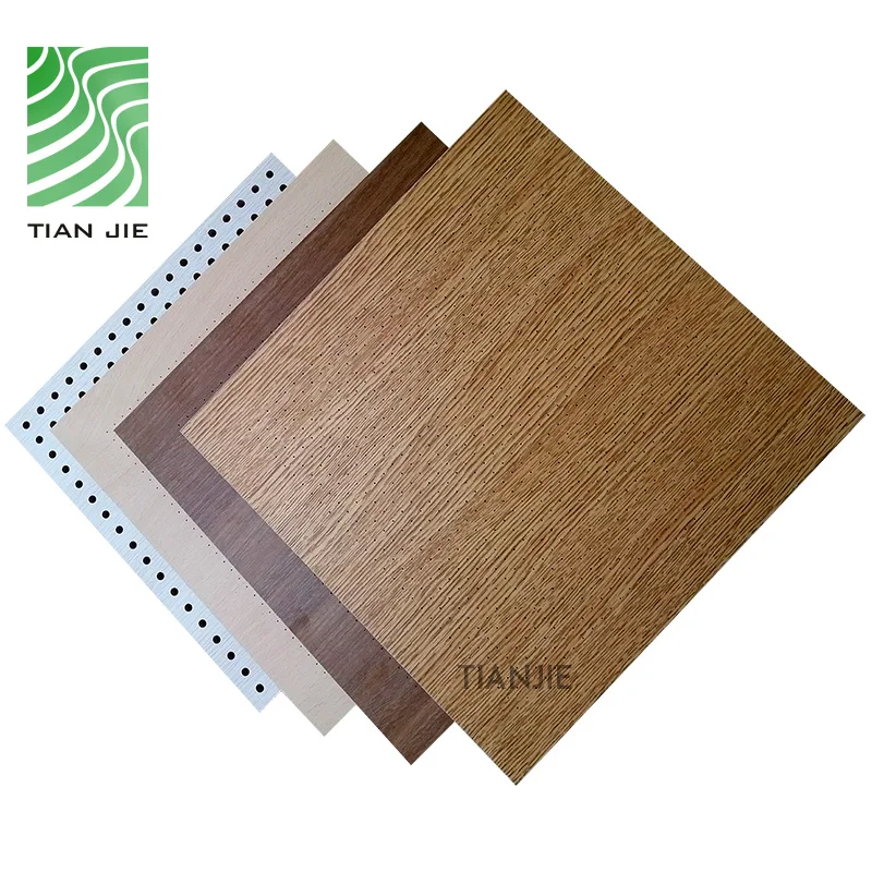 Tianjie Acoustic Panels Mdf Wall Board Wooden Perforated Acoustic Sound Absorbing Panel Acoustic Panel Price