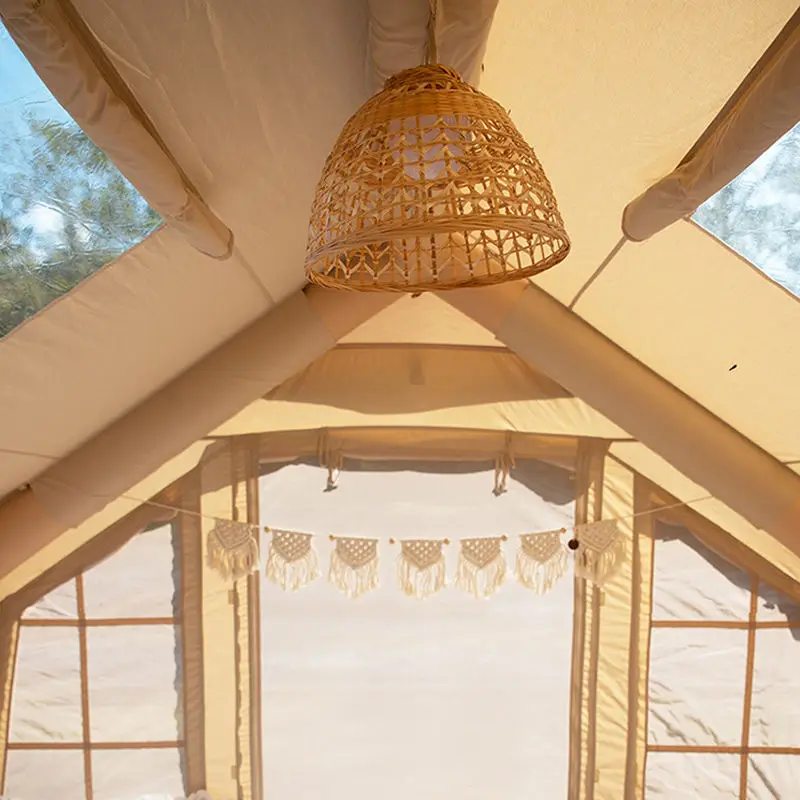 inflatable tent for 4-6 people party roof  window beige oho top for kids projection cinema screen