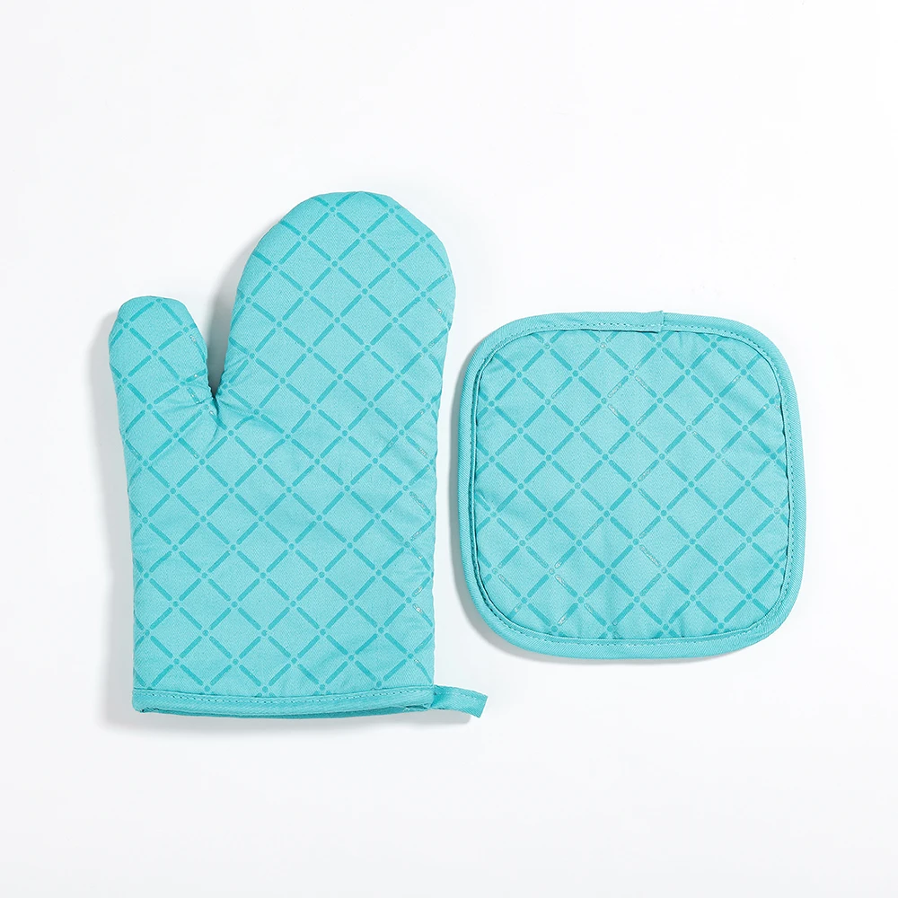 
China Wholesale High Quality Silicone Oven Mitt And Pot Holder Set Heat Resistant Oven Gloves Silicone Oven Glove 