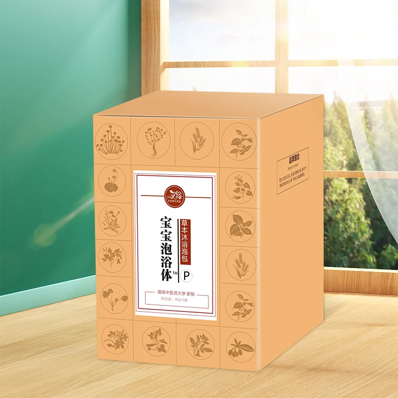 Фабрика Aiyu, OEM, Детская травяная пудра для ванны для укрепления селезенки и желудка